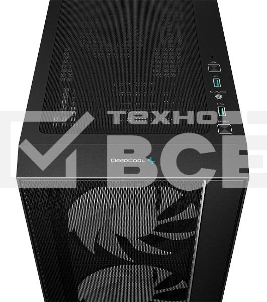 Компьютерный корпус Deepcool MATREXX 55 MESH V4 без БП, боковое окно (закаленное стекло), 3xARGB LED 140мм вентилятора спереди, 1xARGB LED 120мм вентилятор сзади, черный, ATX