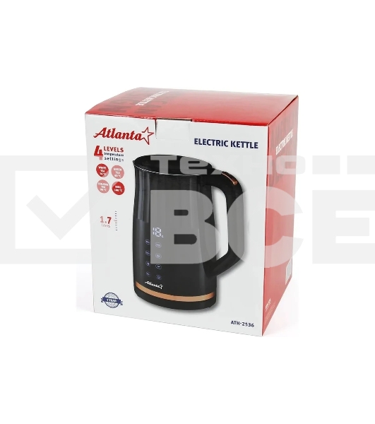 Чайник электрический Atlanta ATH-2536 черный