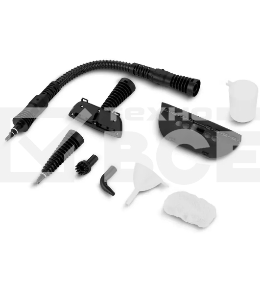 Пароочиститель ручной Kitfort КТ-9195 1050Вт черный/фиолетовый