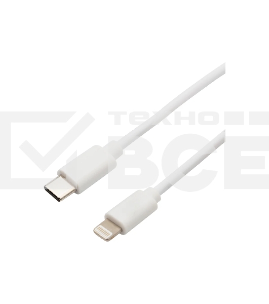 Кабель Rexant Type-C-Lightning 2.4 A, 1 м, белый ПВХ
