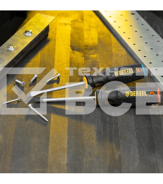 Набор отверток Denzel 2 шт., PH+SL, S2, 3к рукоятка