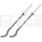 Комплект плоских кронштейнов Royal Thermo с дюбелями 7,2х170мм, серебристые, фото3