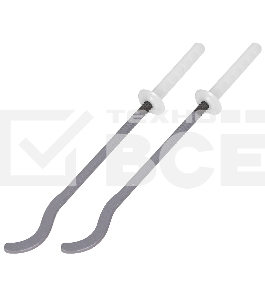 Комплект плоских кронштейнов Royal Thermo с дюбелями 7,2х170мм, серебристые