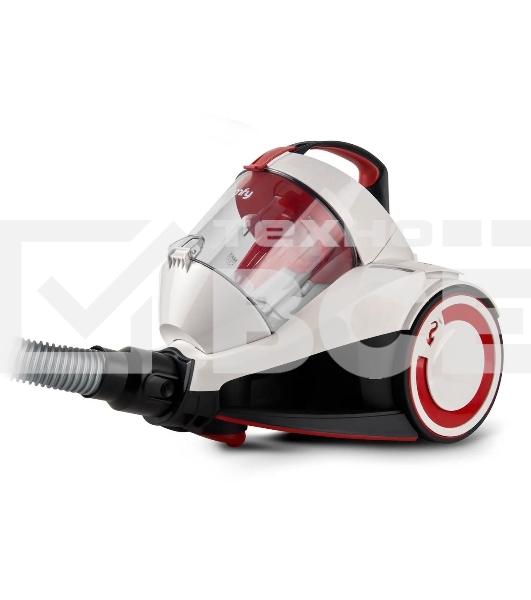 Пылесос Domfy DSC-VC505 белый/красный, 350/2000 Вт, уборка сухая, пылесборник контейнер 2.5 л