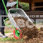 Тачка садово-строительная Сибртех с PU колесом, грузоподъемность 180 кг, объем 90 л, фото10