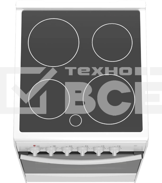 Плита электрическая Darina B 3607 W белый/черный, конфорок 4 шт, духовка 50 л, 50 см x 85 см x 56 см