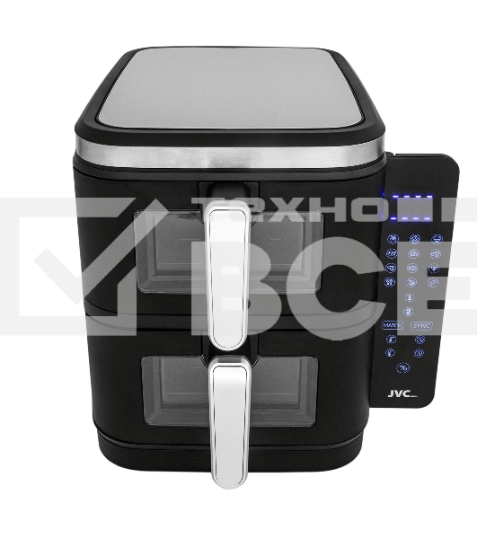 Аэрогриль JVC JK-MB105 черный, 3400 Вт, 12 л, сенсор, 10 программ
