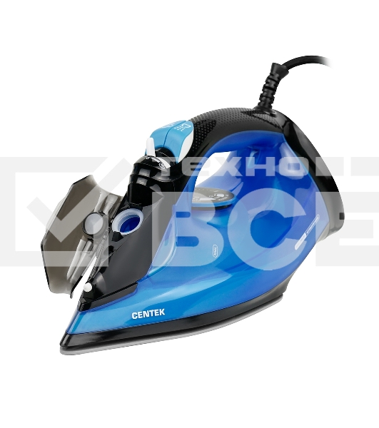 Утюг Centek CT-3301 синий, 2800 Вт, 60 г/мин, 195 г/мин, 600 мл