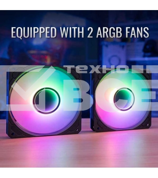 Система водяного охлаждения AeroCool / Formula Mirage L240 черный, 120 мм, алюминий/медь, 2300 об/мин, 26.8 дБ, 4 pin, 400 Вт, 27 мм
