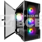Компьютерный корпус 1STPLAYER TRILOBITE T3-G Black / mATX, TG / 4x 120mm LED fans inc. / T3-G-BK-4F1, фото 1