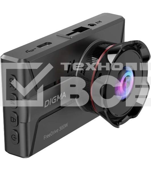 Видеорегистратор Digma FreeDrive 300W черный 4Mpix 1400x2560 130гр.