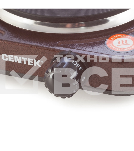 Электрическая плитка Centek CT-1506 (Siberia) 1конф ЧУГУН 155мм, 1000Вт, индикатор работы