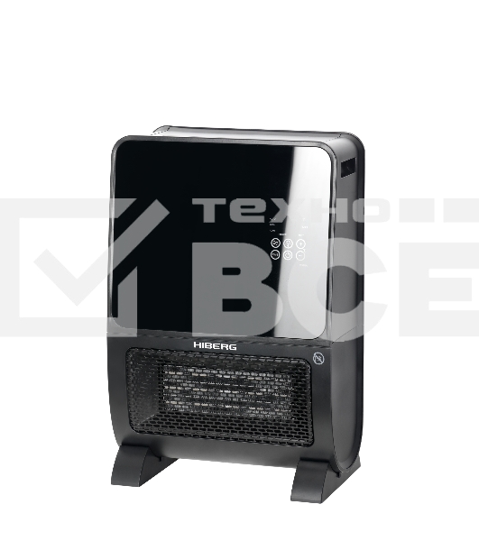 Тепловентилятор HIBERG TSH 3000 B, черный, 2000 Вт, 30 м2, с увлажнителем