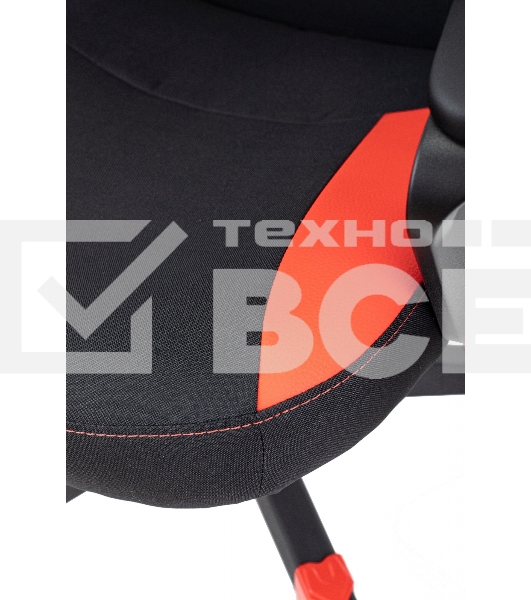 Кресло игровое A4Tech Bloody GC-190 черный/красный, текстиль/эко.кожа, крестов. пластик
