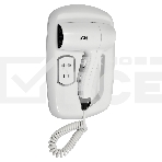 Фен для волос настенный Puff 1203B, белый, 1,2 кВт, фото 1