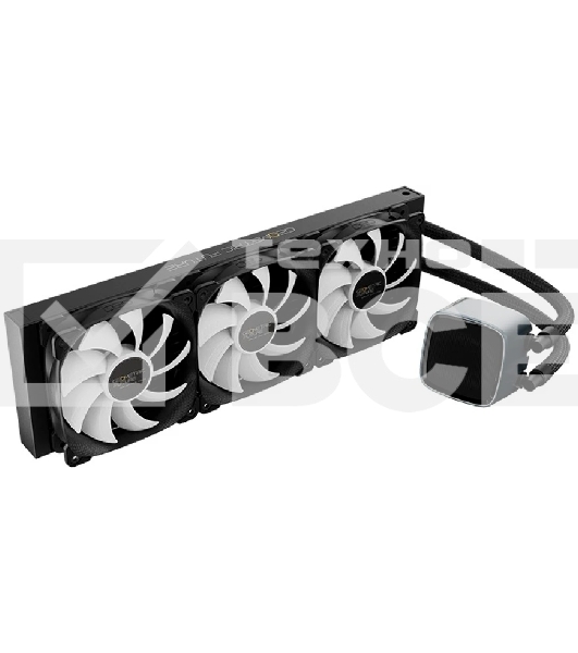 Система жидкостного охлаждения Water Cooling System Geometric Future Eskimo Pro 360 (240W, 360мм, ARGb, черный Fans: 3x120мм, 80.81CFM, 34.2dBA, 2000RPM/Pump height 54мм, 3200RPM, Rad thickness 27мм/S: 1851, 1700, 1200, 115X, 2011, 2066, AM5, AM4)