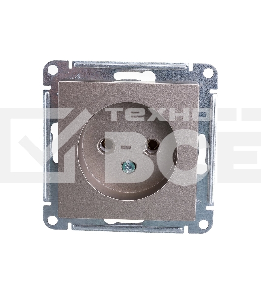 Механизм розетки 1-м СП AtlasDesign без заземл. 16А шампань SchE ATN000541