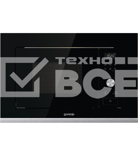Встраиваемая микроволновая печь GORENJE BMX201AG1BG Электронное управление, черный, объем: 20 л
