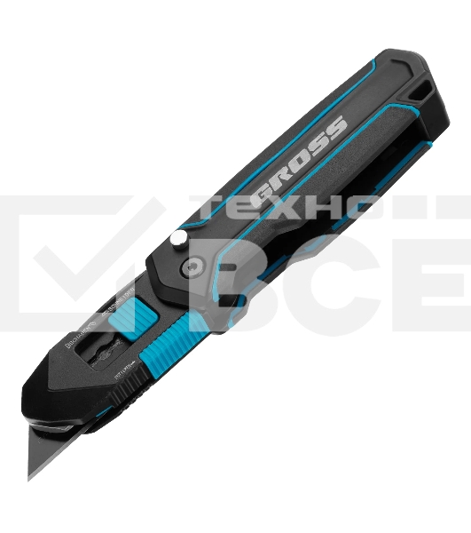 Нож-скребок складной Gross 78891, 19 мм, сменное лезвие, SK2, 5 запас. лезвий, алюмин. корпус, клипса