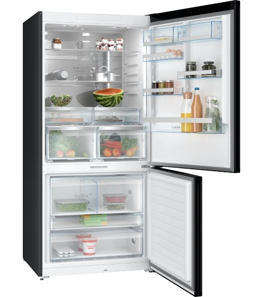 Холодильник Bosch KGP86AXB0N черный двухкамерный 419/202л морозилка снизу, No Frost