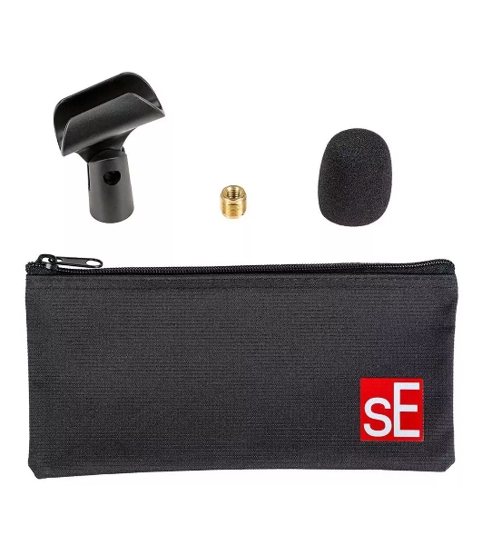 Микрофон динамический sE Electronics V3 50 Гц - 16 кГц, кардиоида, комплектация: микрофонный зажим, адаптер с резьбой, чёрная ветрозащита, транспортировочный чехол на молнии
