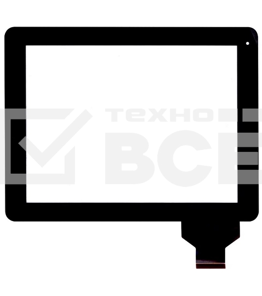 Сенсорное стекло (тачскрин) для DNS AirTab M975w, черное