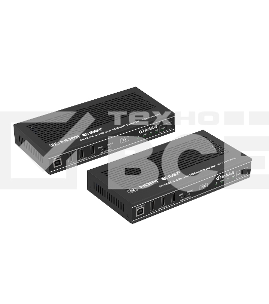 Удлинитель сигнала HDMI, USB Infobit iTrans E90U8K разрешение 8К/30, USB 2.0 до 90 метров, eARC