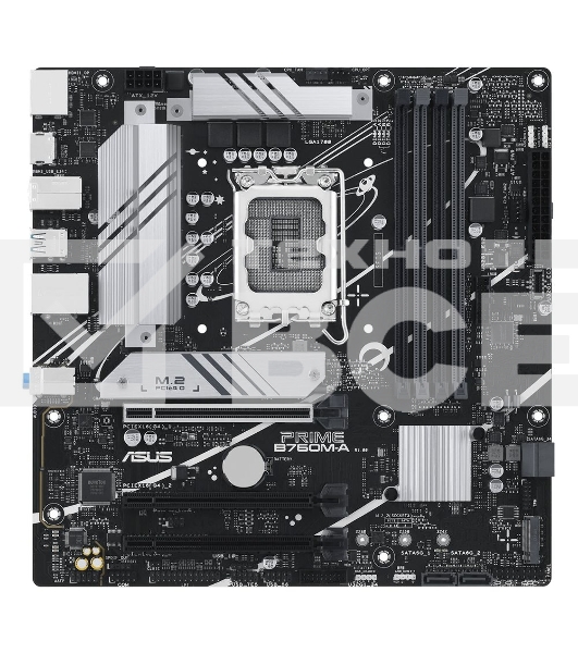 Материнская плата ASUS PRIME B760M-A-CSM, Socket LGA 1700, Intel B760, 4xDDR5, 4xSATA, 2xM.2, 1xPCIe 4.0 x16, 1xPCIe 4.0 x4, 2xHDMI, 1xDP, 1x 2.5Gb LAN, 2xUSB-A 3.1, 4xUSB-A 2.0, 3x3.5 мм, 7.1, mATX
