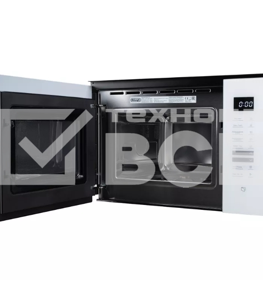 Микроволновая печь встраиваемая DeLonghi DMO 25BB ROMA белый, 25 л, 1450 Вт, переключатели - сенсор
