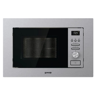 Микроволновая печь встраиваемая Gorenje BMI201AG1X нержавеющая сталь, 20 л, 800 Вт, переключатели - поворотный механизм/кнопки