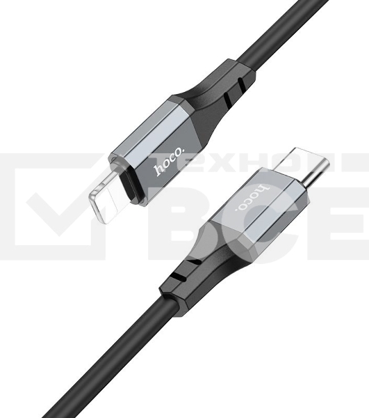 Кабель Hoco X86 iP Spear PD USB Type-C (m)-Lightning (m) 1м черный коробка