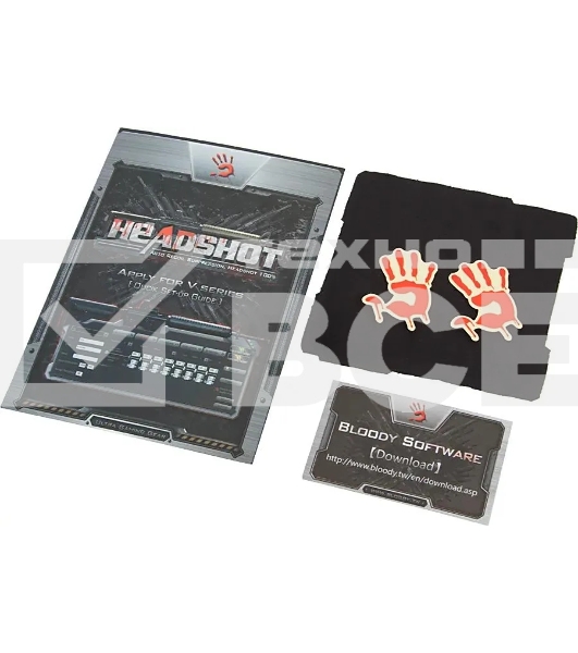 Мышь проводная A4Tech Bloody V7 черный, 3200 dpi, USB Type-A, кнопки - 8