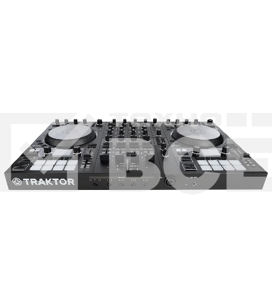 Контроллер DJ [25221] Native Instruments [Traktor Kontrol S4 Mk3] 4-х канальный, для Traktor Pro, 2 цветных дисплея, 16 RGB пэдов, 24бит/96кГц, 2 стерео phono/line входа, 2 стерео line выхода, 2 mic входа, 2 стерео выхода, 2 выхода на наушники, USB-хаб