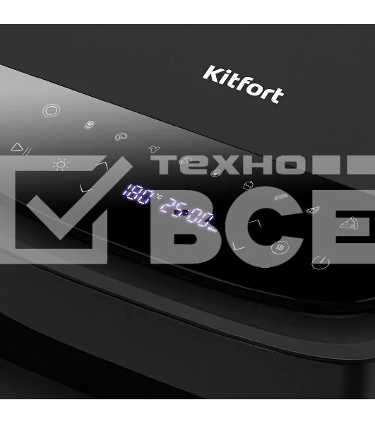 Аэрогриль Kitfort КТ-2289 2200Вт черный/серебристый