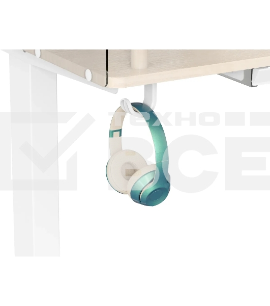 Стол для компьютера Cactus CS-EDL-DWT столешница ДСП светлый дуб каркас белый 120x71x60см