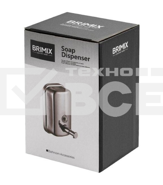 Дозатор жидкого мыла настенный, металический с глазком, из нержавеющей стали 1000 мл BRIMIX 615