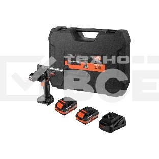 Дрель-шуруповерт аккумуляторная Anycons RB-DB2109, 21В, 2 АКБ, Кейс, Ударная