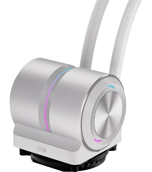 Система охлаждения Water Cooling System PCCooler DE360 Pro WH (300W, 360мм, White, ARGB Pump, Fans: 3x120мм, 86.73CFM, 32dBA, 2200RPM/Pump height 57мм, 28dBA, 3200RPM, Rad thickness 27мм/S: 1851, 1700, 1200, 115X, AM5, AM4, AM3)