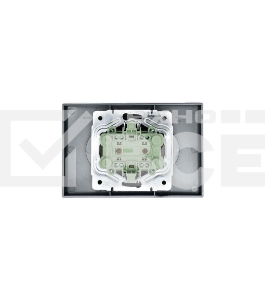 Розетка 2-м LEZARD СП OSEN без заземл. ПБТ, механизм, серый матовый 743-7400-128B