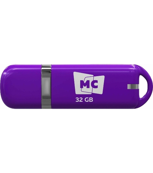 Флешка USB MORE CHOICE МФБ32 Purple (4620202558688), 32GB, USB 2.0, R/W 15/6, фиолетовый