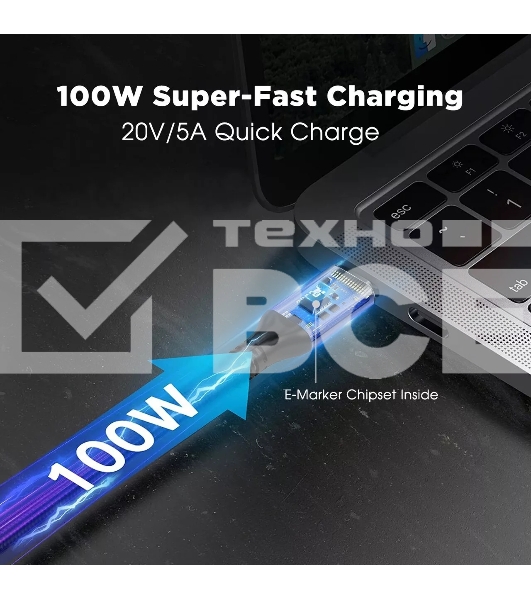 Кабель Thuderbolt4/ USB4 Type C, 5K@60Hz, 40GBps, PD 100W, 5A, VCOM, 1.2м <CU540M-1.2M>
