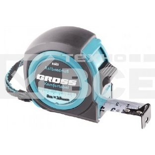 Рулетка Gross Komfortabel, 8 м х 25 мм, обрезиненный корпус