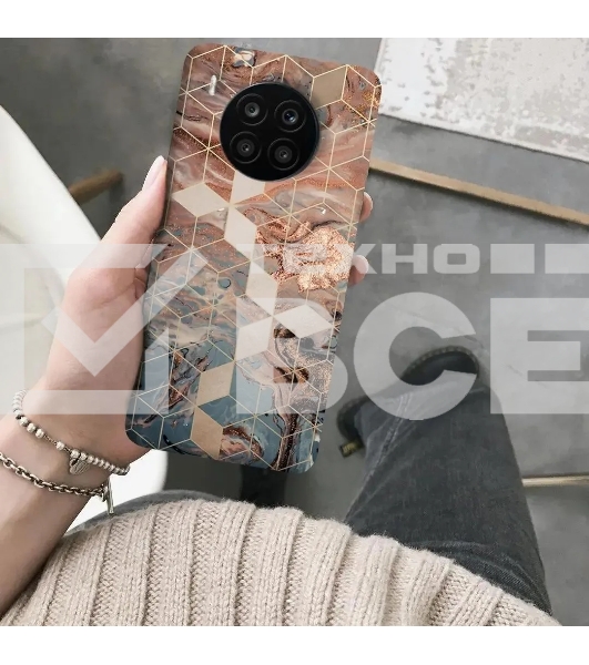 Чехол (клип-кейс) Gresso Meridian, для Honor 50 Lite, золотистый/синий [gr17aaae8878]