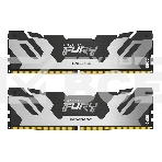 Оперативная память Kingston Fury Renegade, DDR5, 48GB (2x24GB), 7200MHz, CL38, DIMM, с радиатором, серебристый/чёрный, фото 1