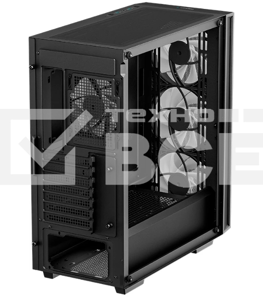 Компьютерный корпус Deepcool MATREXX 55 MESH V4 без БП, боковое окно (закаленное стекло), 3xARGB LED 140мм вентилятора спереди, 1xARGB LED 120мм вентилятор сзади, черный, ATX
