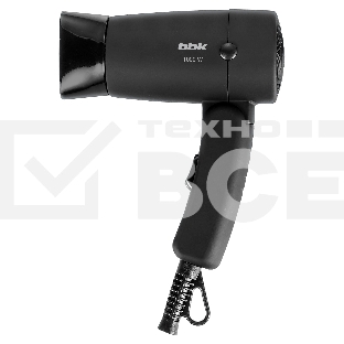 Фен BBK BHD0801 черный, 1000 Вт, компактный