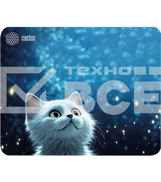 Коврик для мыши Cactus белый Cat 300x250x3мм (CS-MPC-D11M)