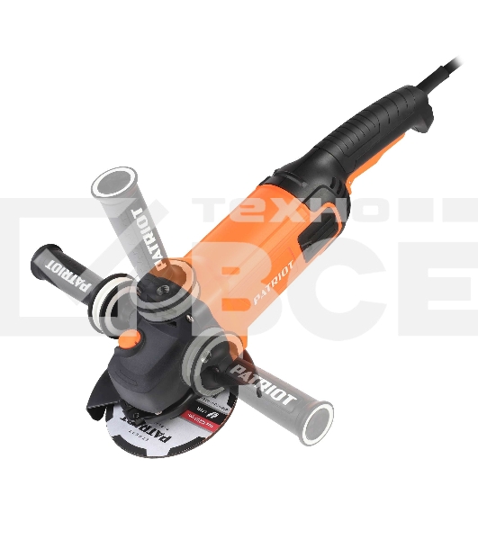 Угловая шлифовальная машина (УШМ) PATRIOT AG 190, тонкий корпус, пылезащищенная. Вт, Диск 180 мм