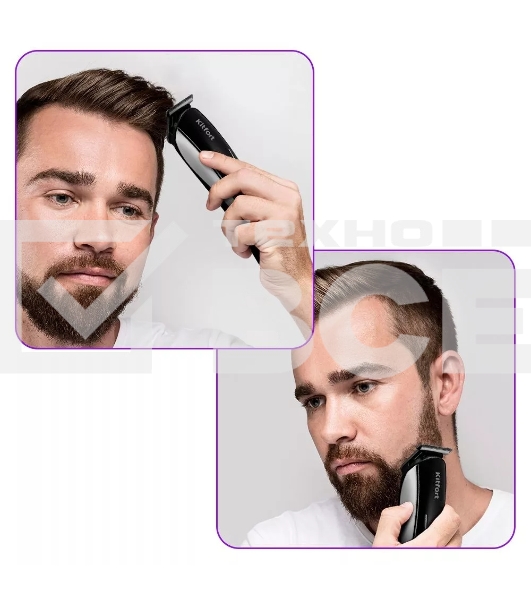 Триммер Kitfort КТ-3109 черный/серебристый 3Вт (насадок в компл:10шт)