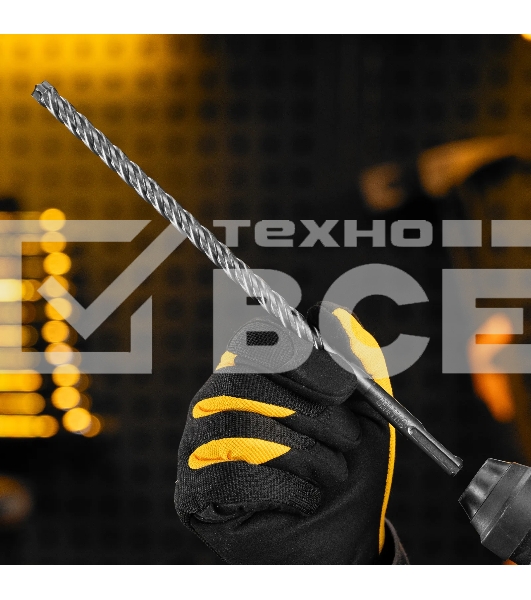 Бур по бетону Denzel цельная крестовая пластина, 10x265 мм, SDS PLUS